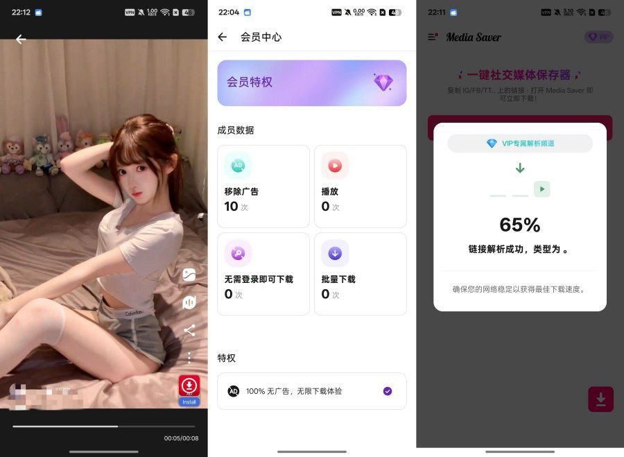 Media Saver国际视频下载器2.7.1一键下载1080P国际视频支持多种平台！-第2张插图