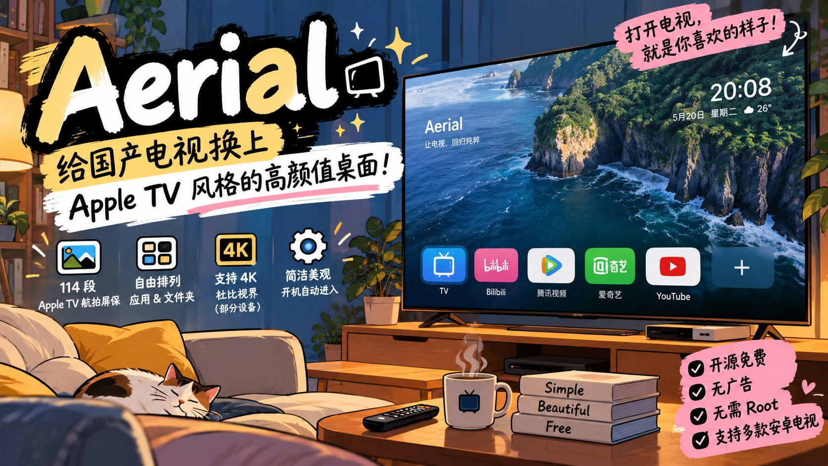 给国产电视换上 Apple TV 风格的高颜值桌面-第2张插图